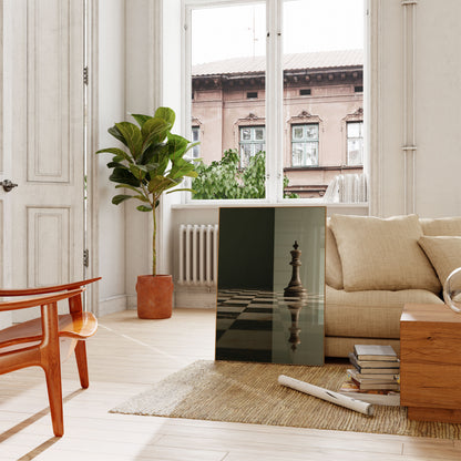 Majestätischer Schachkönig Reflexions-Poster