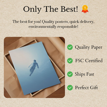 Floating Astronaut Dream Poster