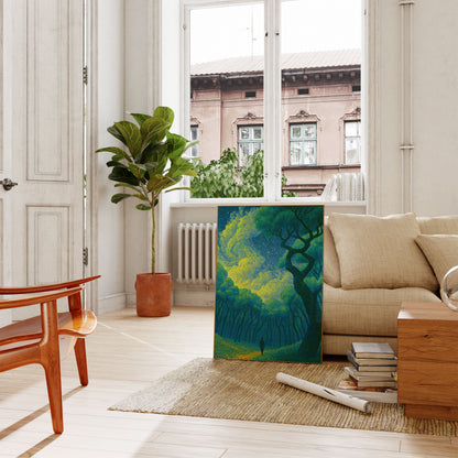 Poster: Bospad onder sterrenlicht