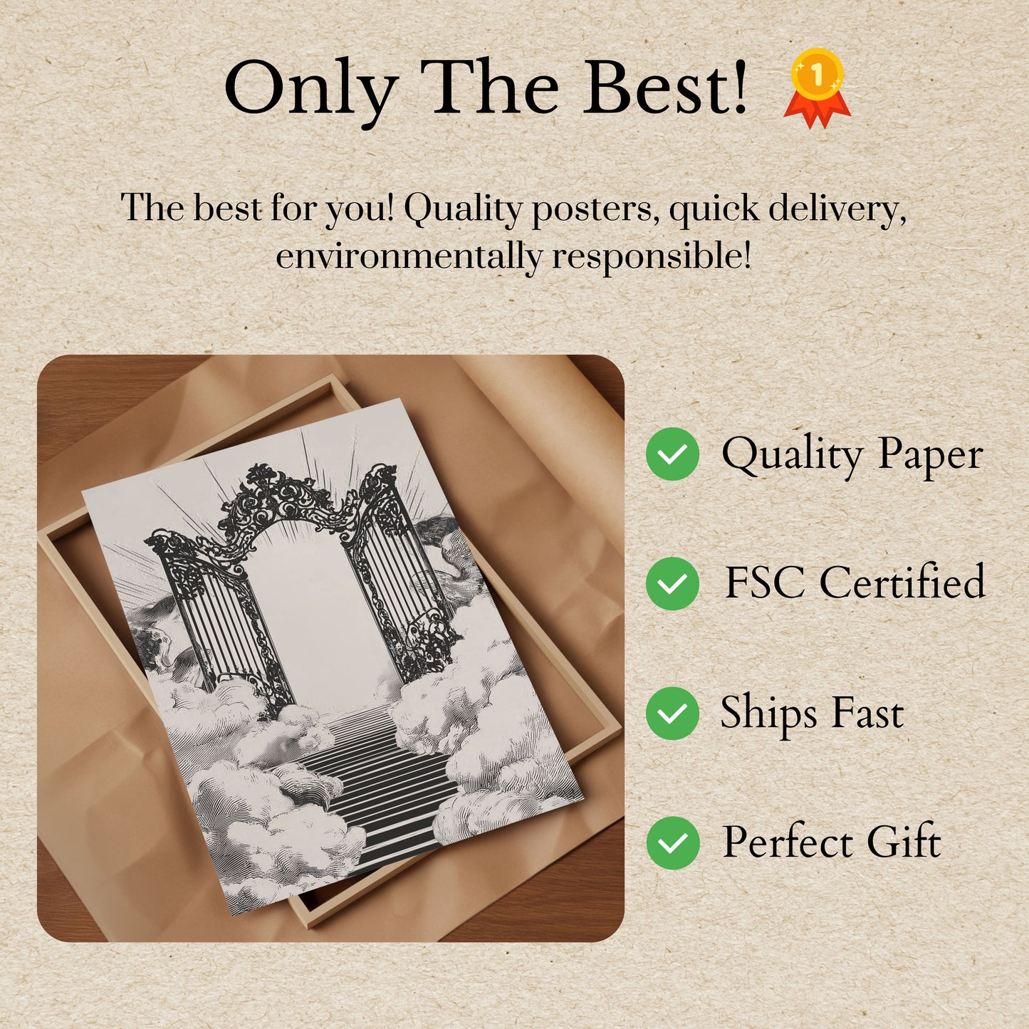 Ornate Heavenly Gates Poster