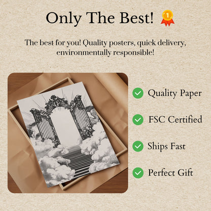 Ornate Heavenly Gates Poster