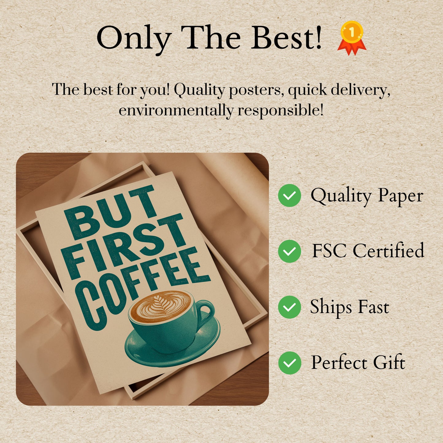 But First Coffee Poster