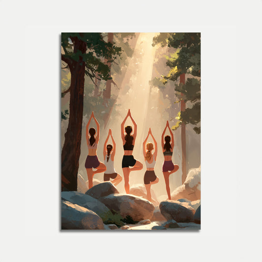 Poster für Waldyoga-Ruhe