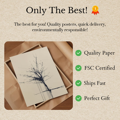 Abstract Minimalist Tree Poster