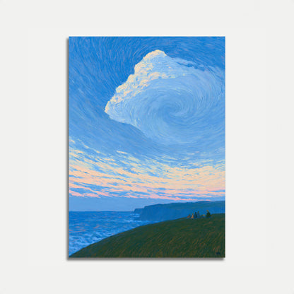 Coastal Cliffs at Sunset Poster