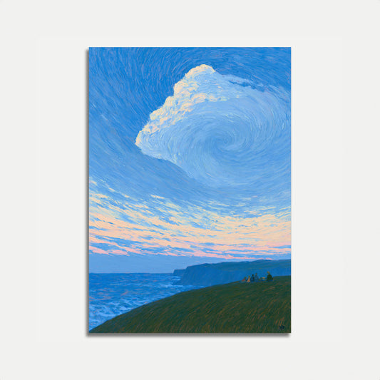 Coastal Cliffs at Sunset Poster