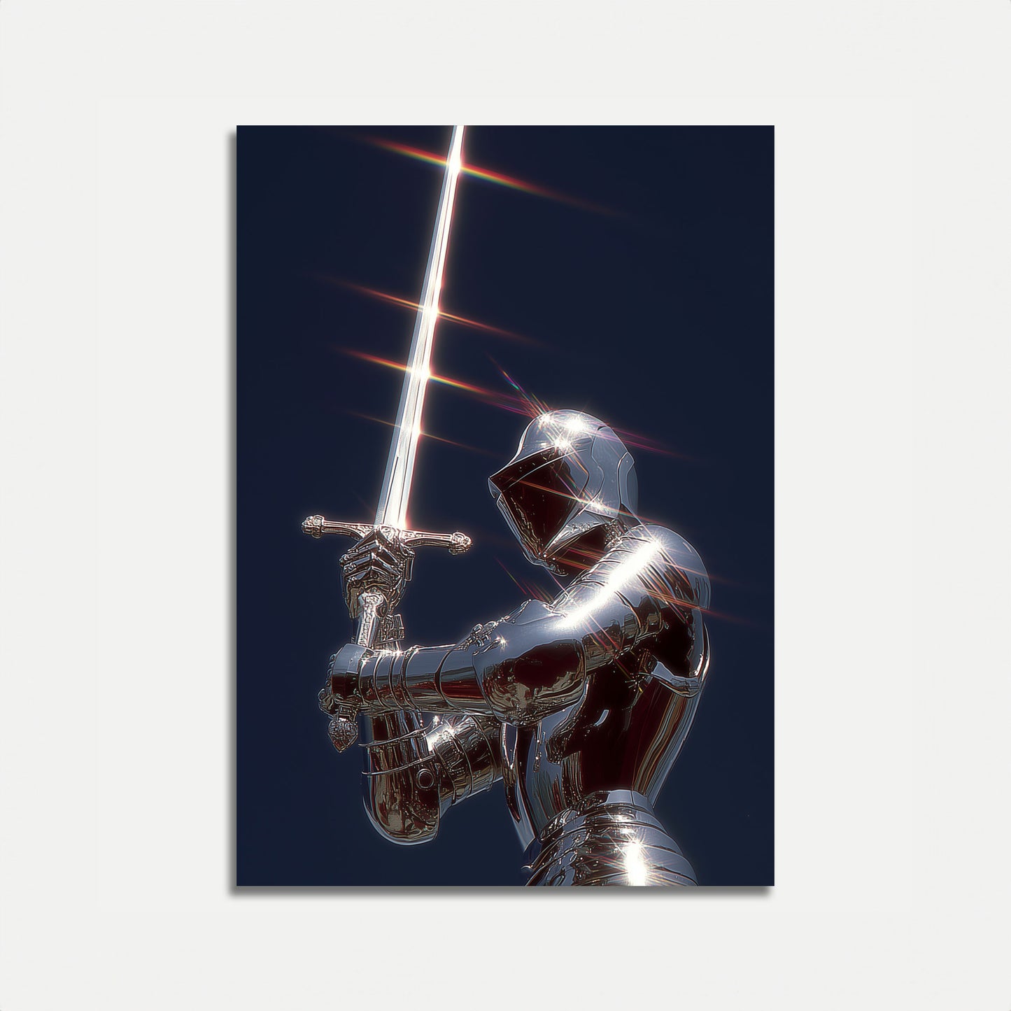 Sci-Fi Knight Warrior Poster