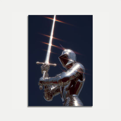 Sci-Fi Knight Warrior Poster