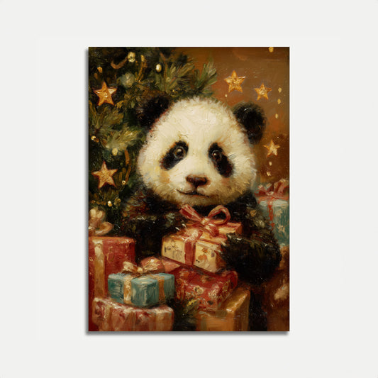 Christmas Panda Gift Wonderland Poster