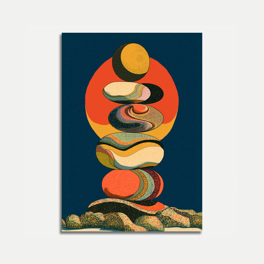 Gleichgewicht der kosmischen Steine Poster