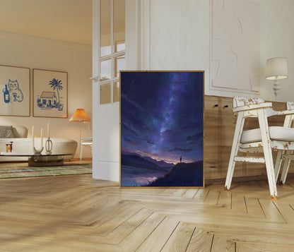 Poster del Paesaggio Montano Notte Stellata