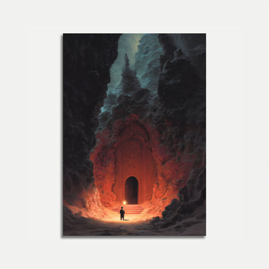 Ancient Gateway in the Mountains Poster