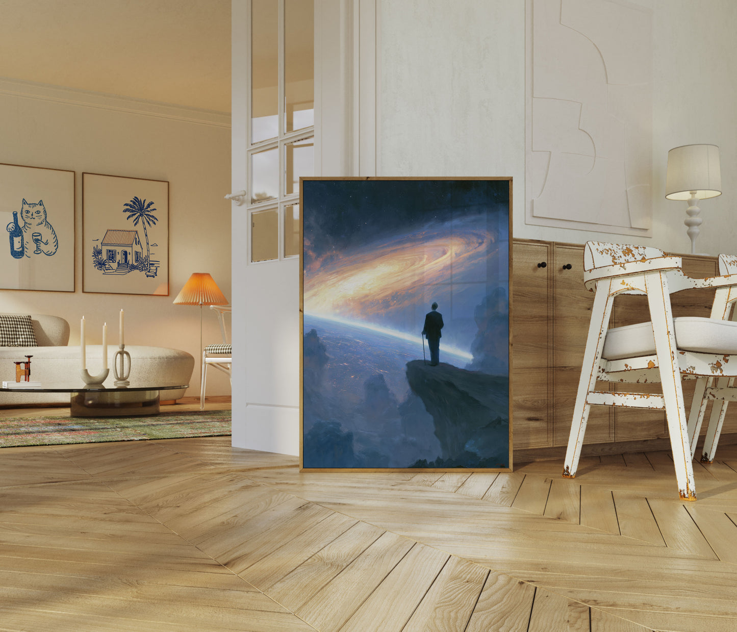 Kosmische Vision vom Klippenposter