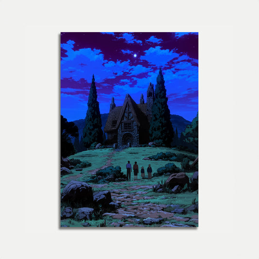 Moonlit Stone Manor Poster