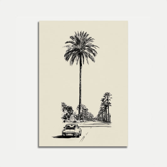 Classic Porsche Palm Drive Poster