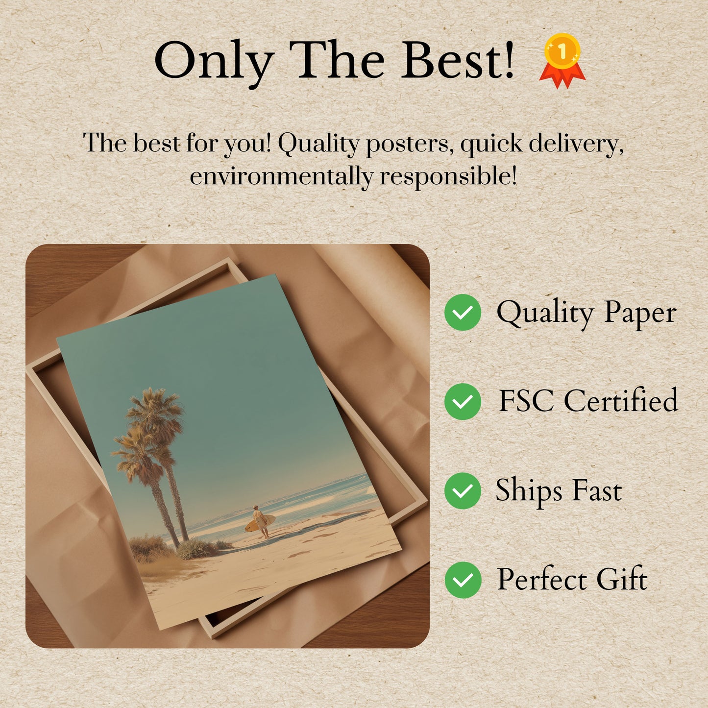 Coastal Surf Paradise Poster