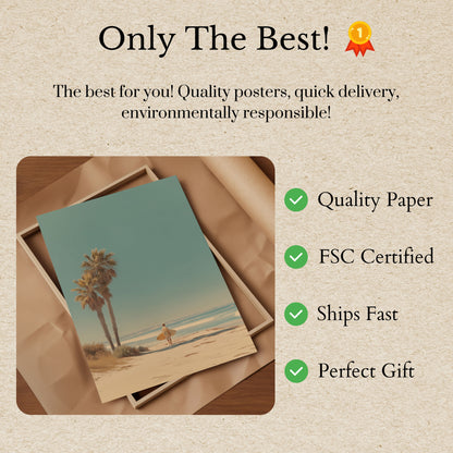 Coastal Surf Paradise Poster