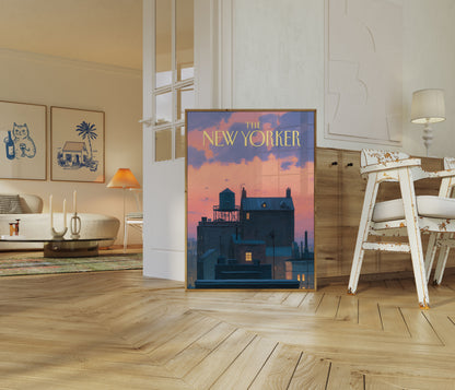 New York Urban Sunset Poster