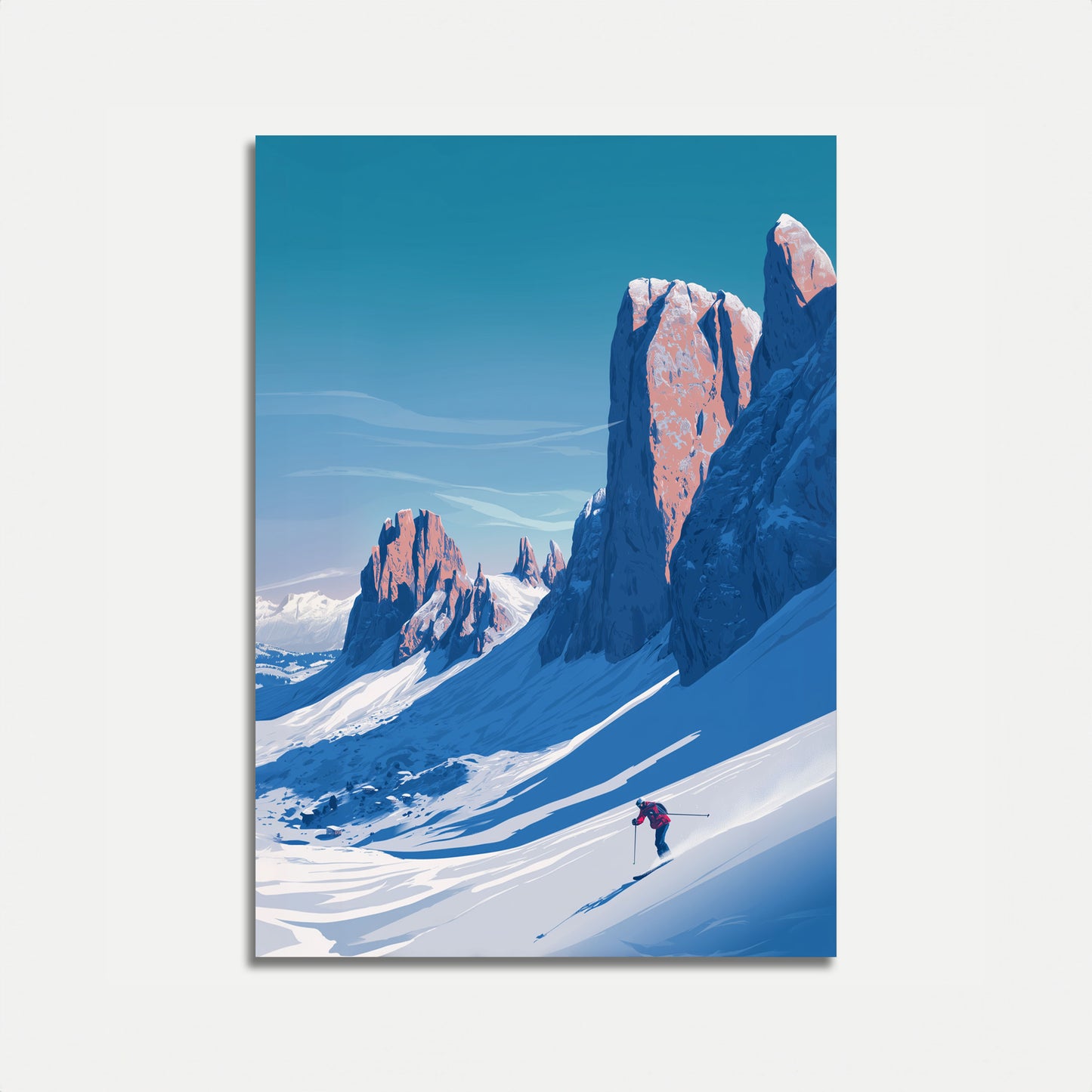 Póster de esquí Alpine Solitude