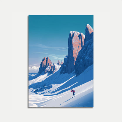 Póster de esquí Alpine Solitude