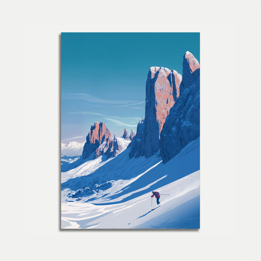 Póster de esquí Alpine Solitude