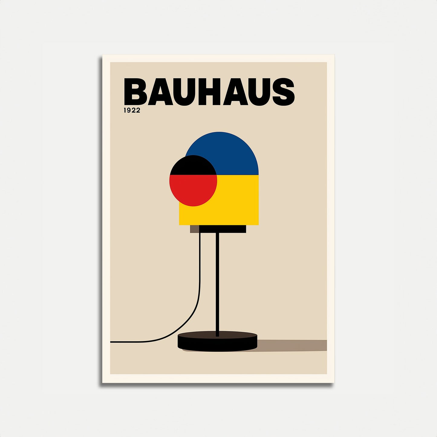 Bauhaus Geometric Table Lamp Poster