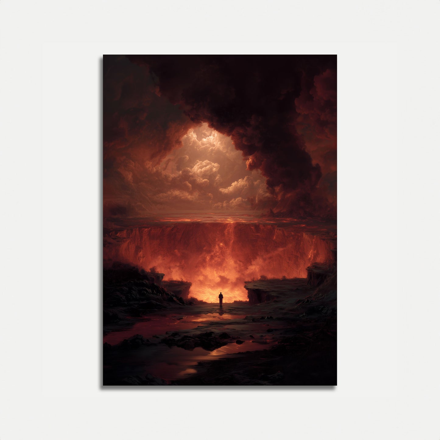 Apocalyptic Inferno Landscape Poster