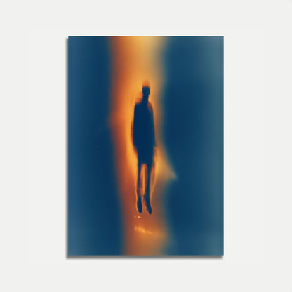 Mysterious UFO Abduction Silhouette Poster