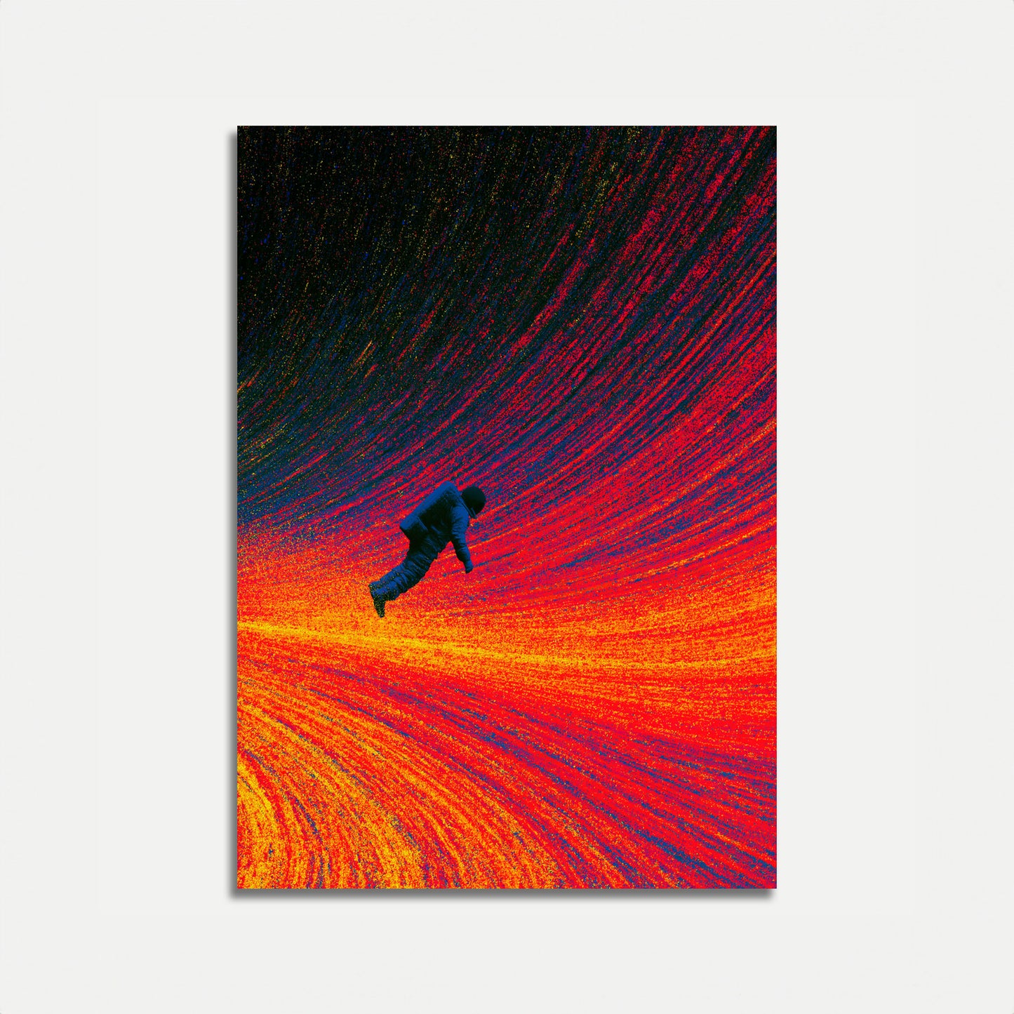 Astronaut Flying Through Space Poster