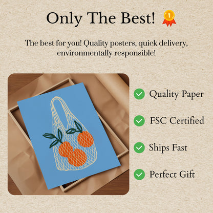Oranges in Mesh Bag Poster