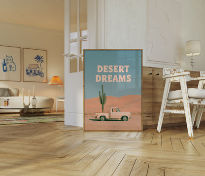 Wüschenträume Vintage-Truck-Poster