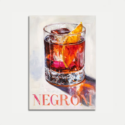 Vibrant Negroni Cocktail Poster