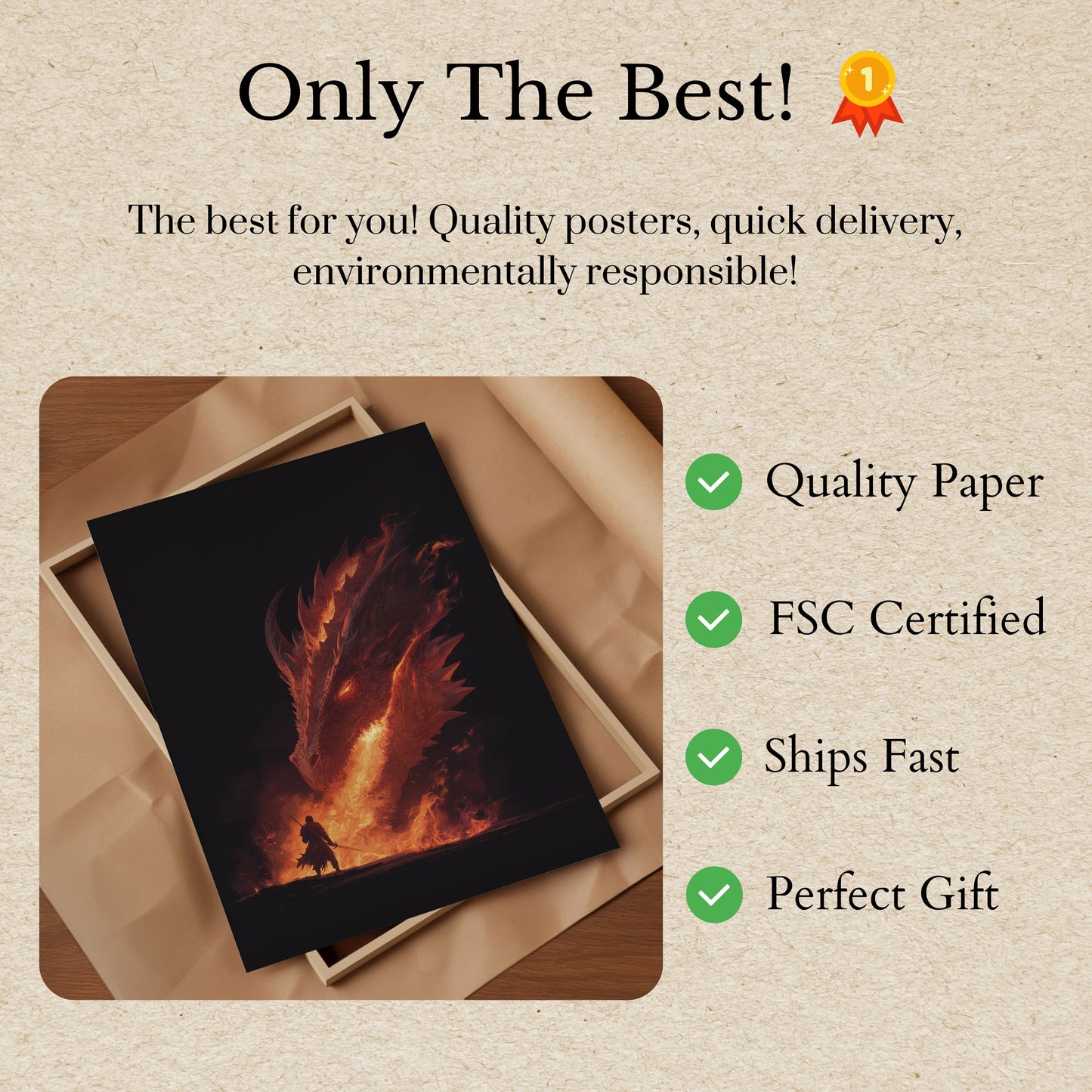 Fiery Dragon Battle Poster