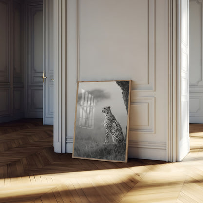 Póster de safari de guepardos majestuosos