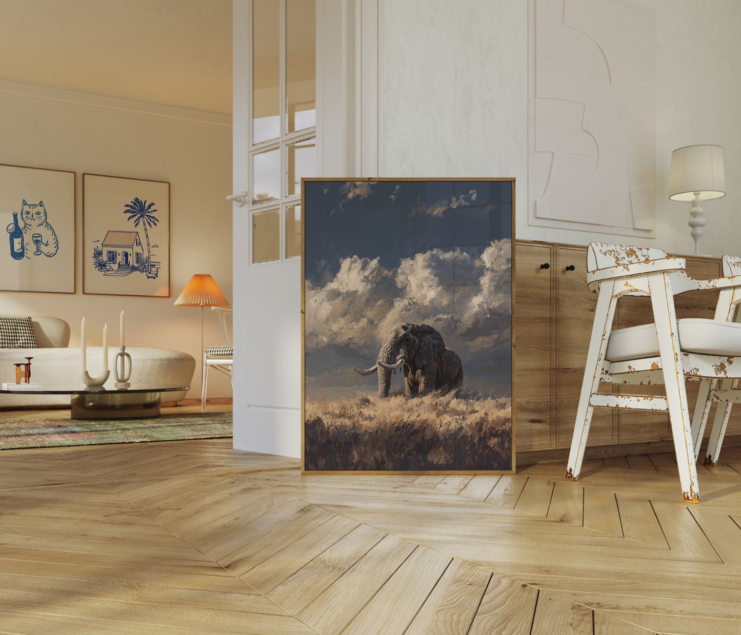 Majestic Elephant Savanna Poster