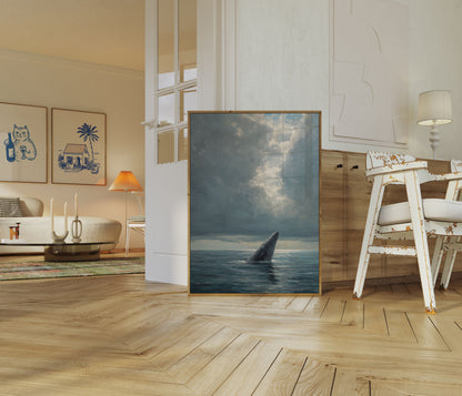 Poster Balena che Emerge dalle Onde dell'Oceano