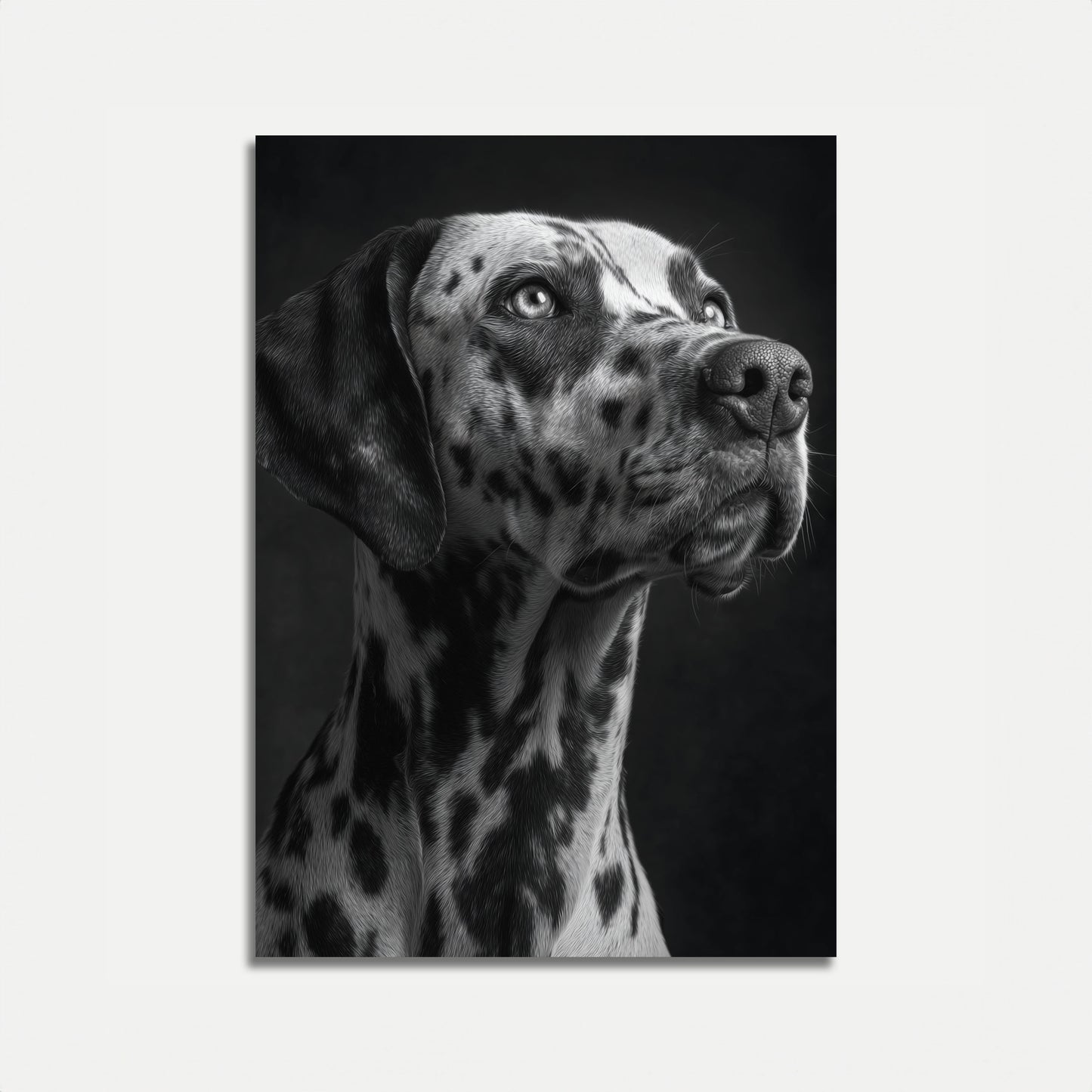 Póster de perfil de dálmata noble