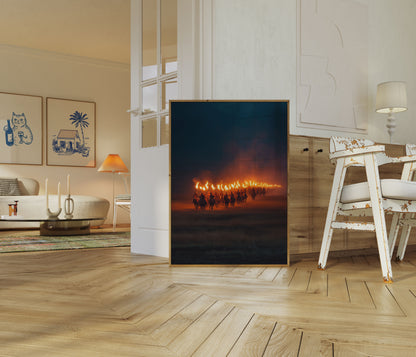 Cavalry Torch Riders Poster