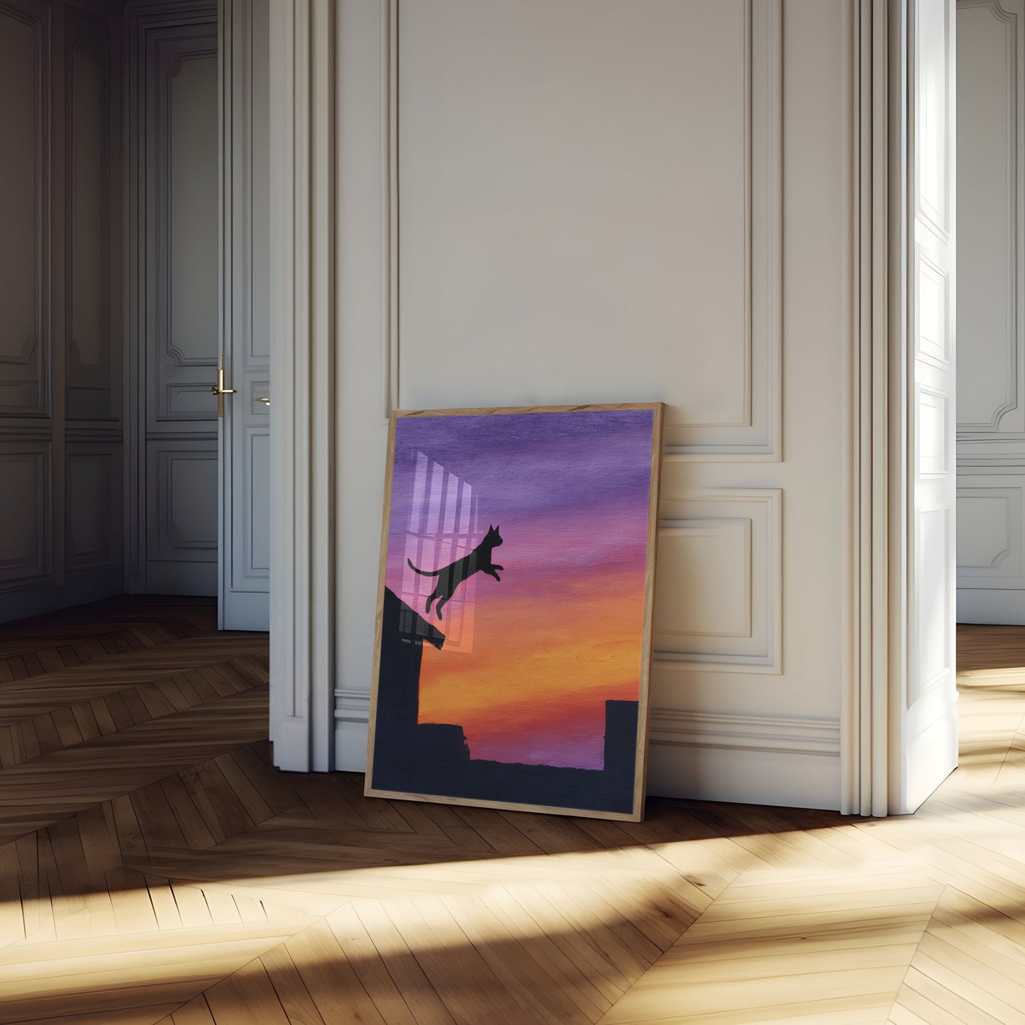 Kat Springer ved Solnedgang Plakat