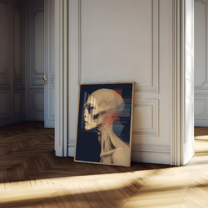 Extraterrestrial Glitch Alien Poster