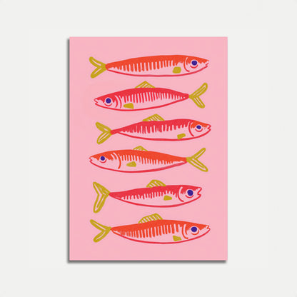 Vibrant Sardines Ocean Poster