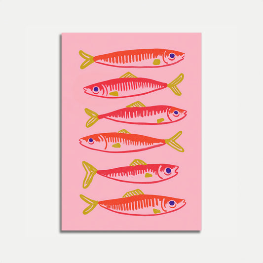 Vibrant Sardines Ocean Poster