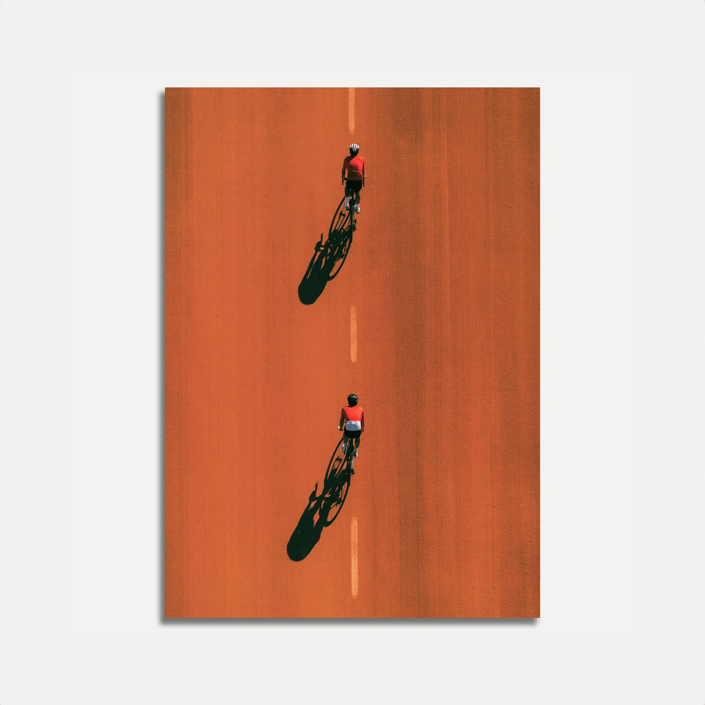 Cyclists on Red Road Poster