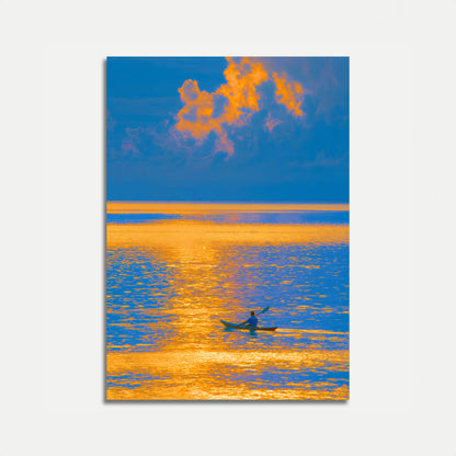 Golden Sunset Kayak Adventure Poster