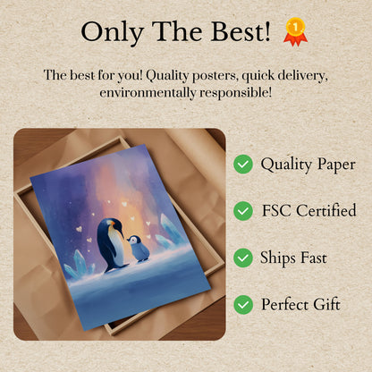 Penguin Love Crystal Poster