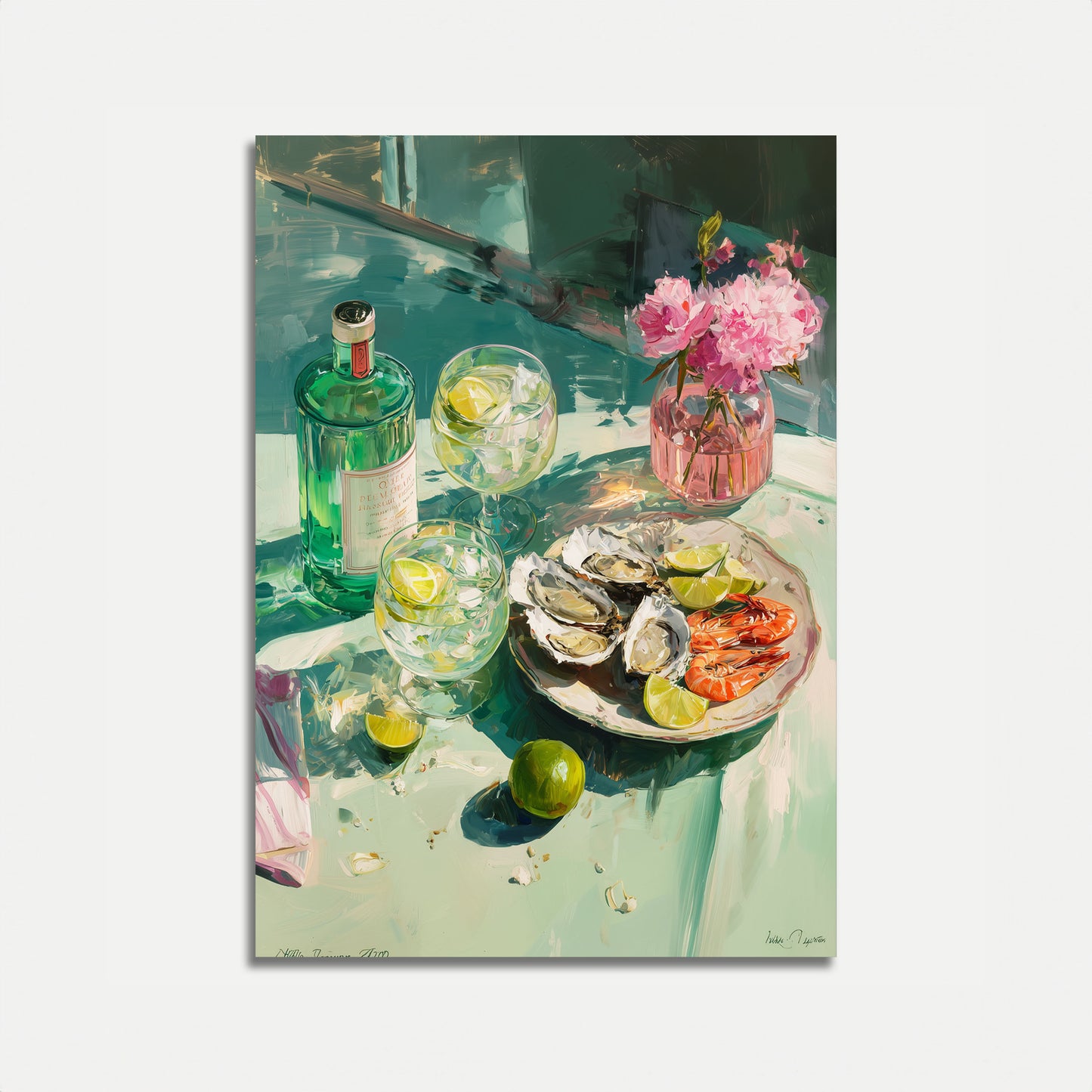 Seafood and Cocktails Poster