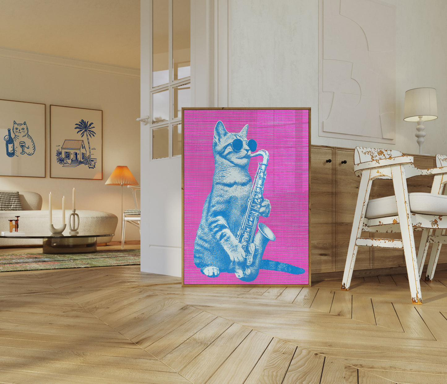 Cool Cat Jazz Saxophone Poster