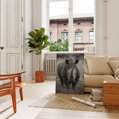 Majestic Rhino Wild Nature Poster
