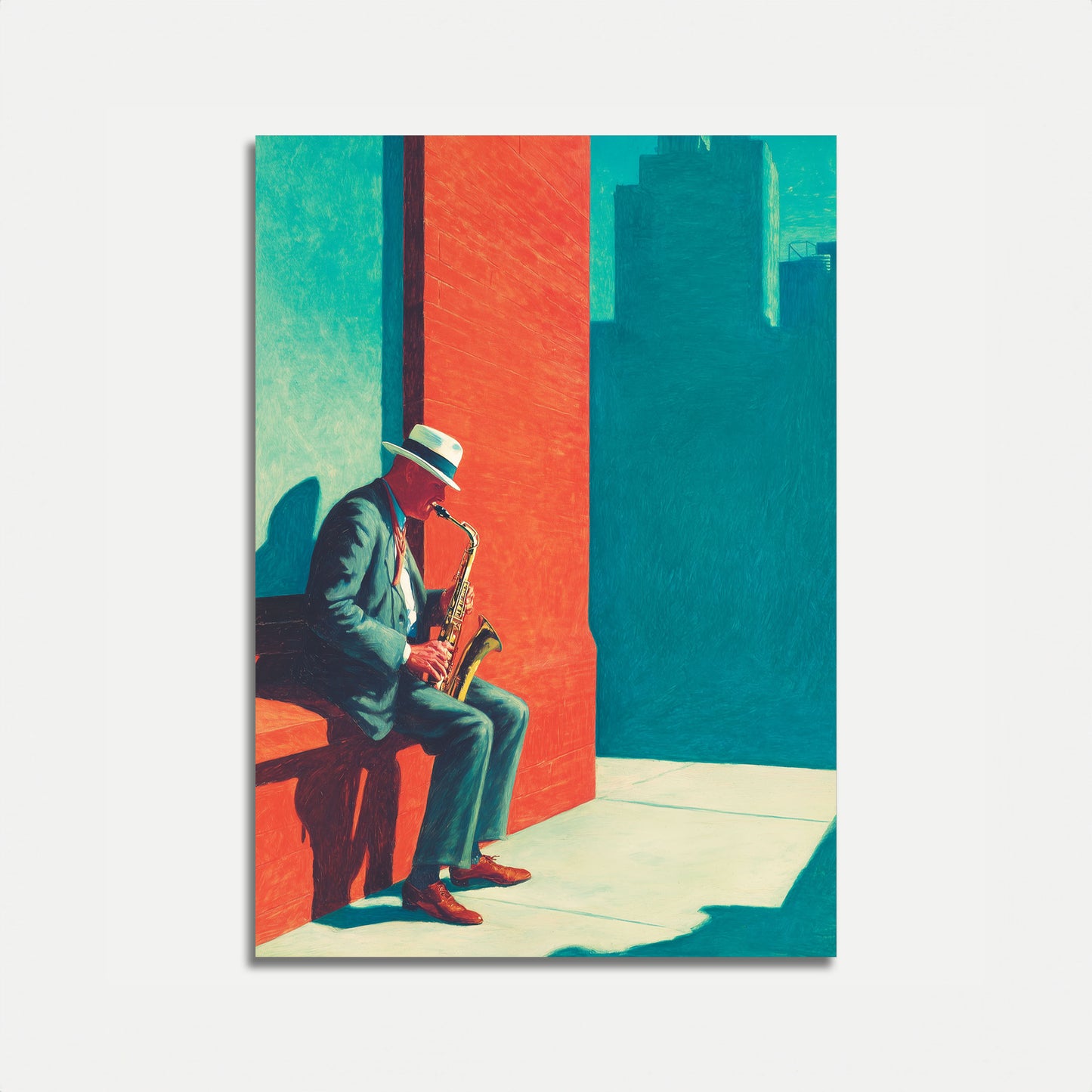 Urban Jazz Street Corner Poster