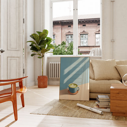 Serene Matcha Latte Art Poster